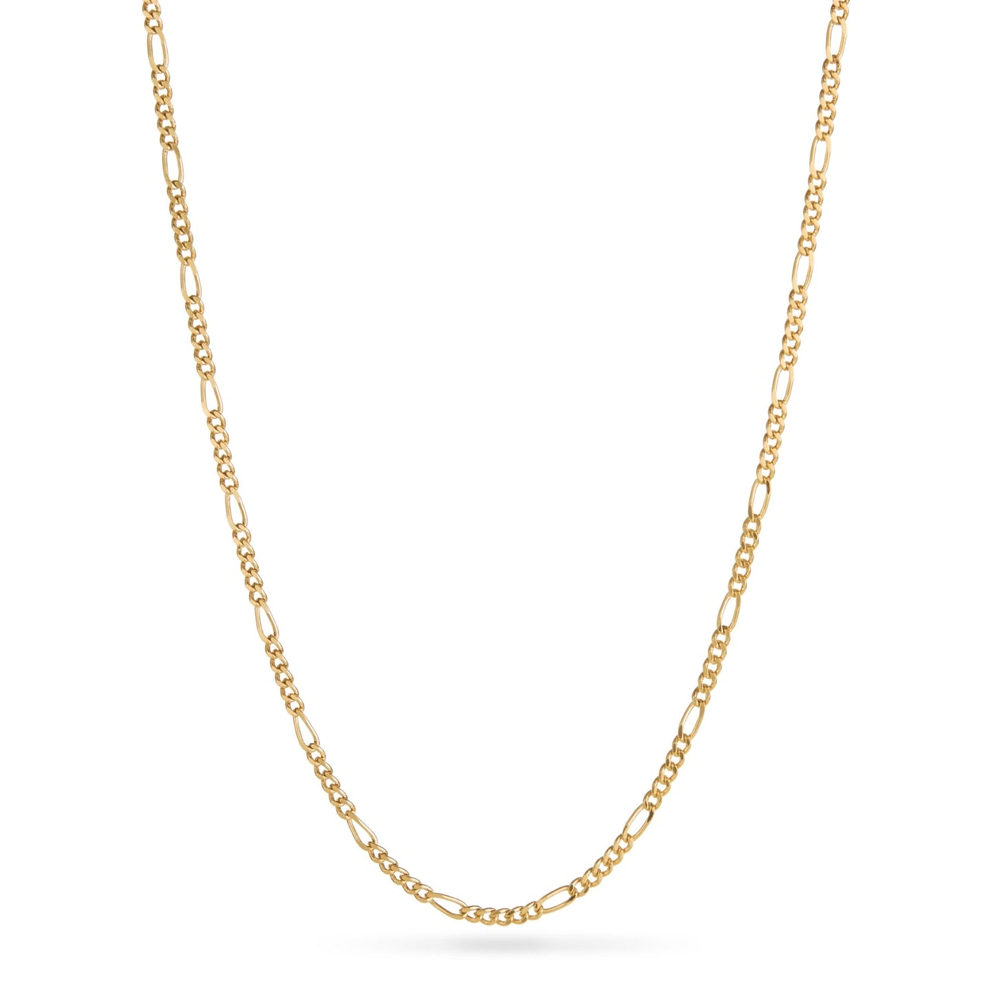 Layering Small Figaro Chain Necklace (Gold)
