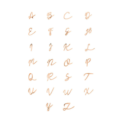 Made Mine Charms - Script Initial Charms (Rose Gold)