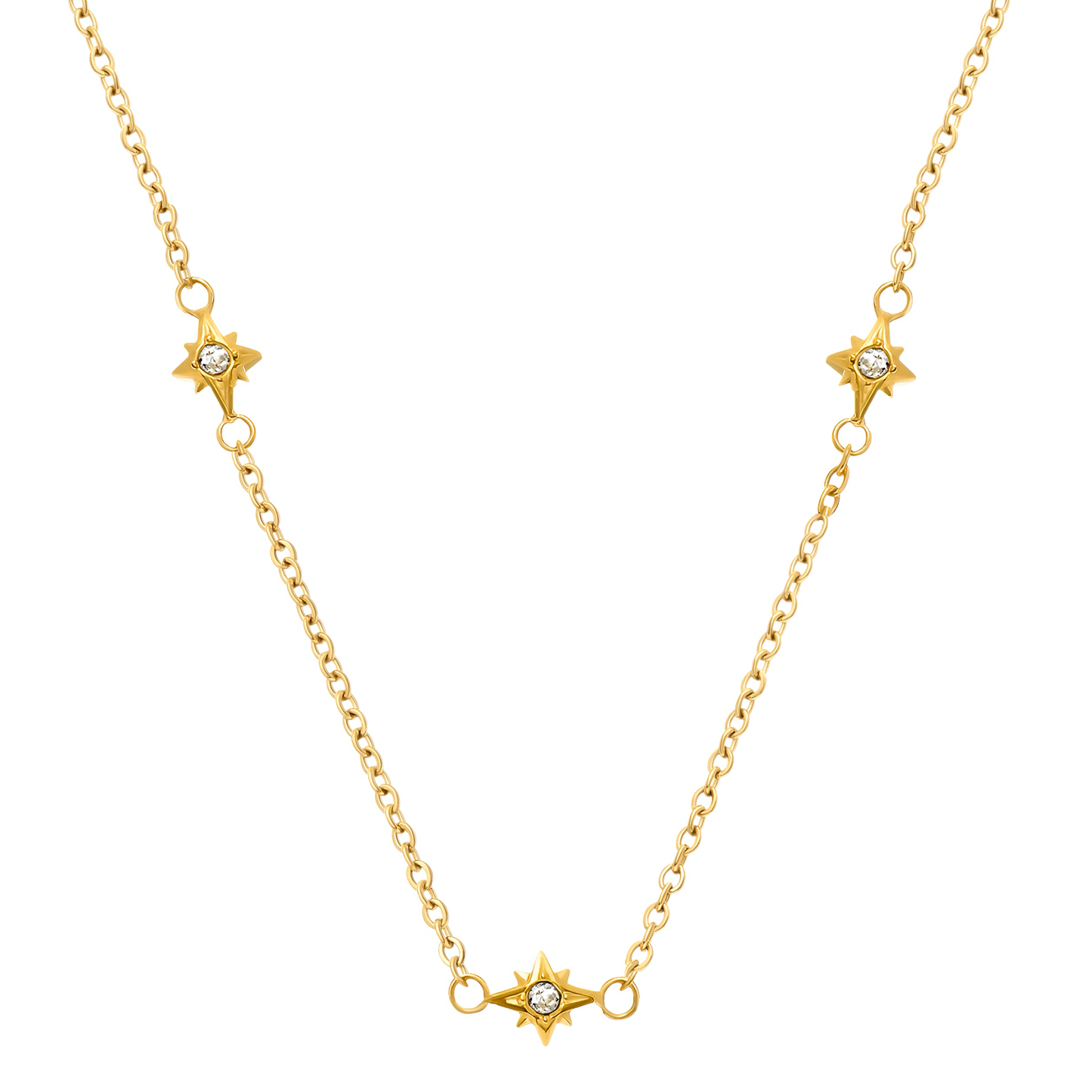Fingerprint Written In The Stars Tag Necklace (Gold)