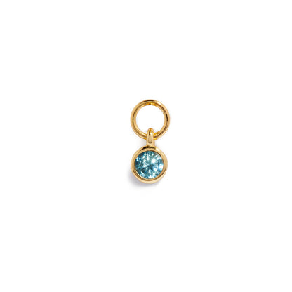 Stories Mini Birthstone Hoop Charm (Gold)