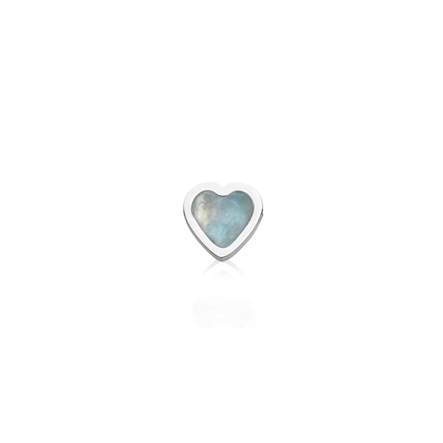 Mini Heart Birthstone Bracelet (Silver)