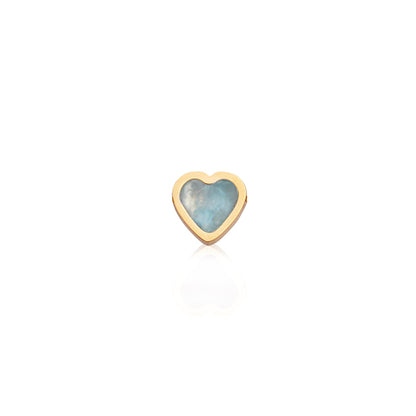 Mini Heart Birthstone Bracelet (Gold)