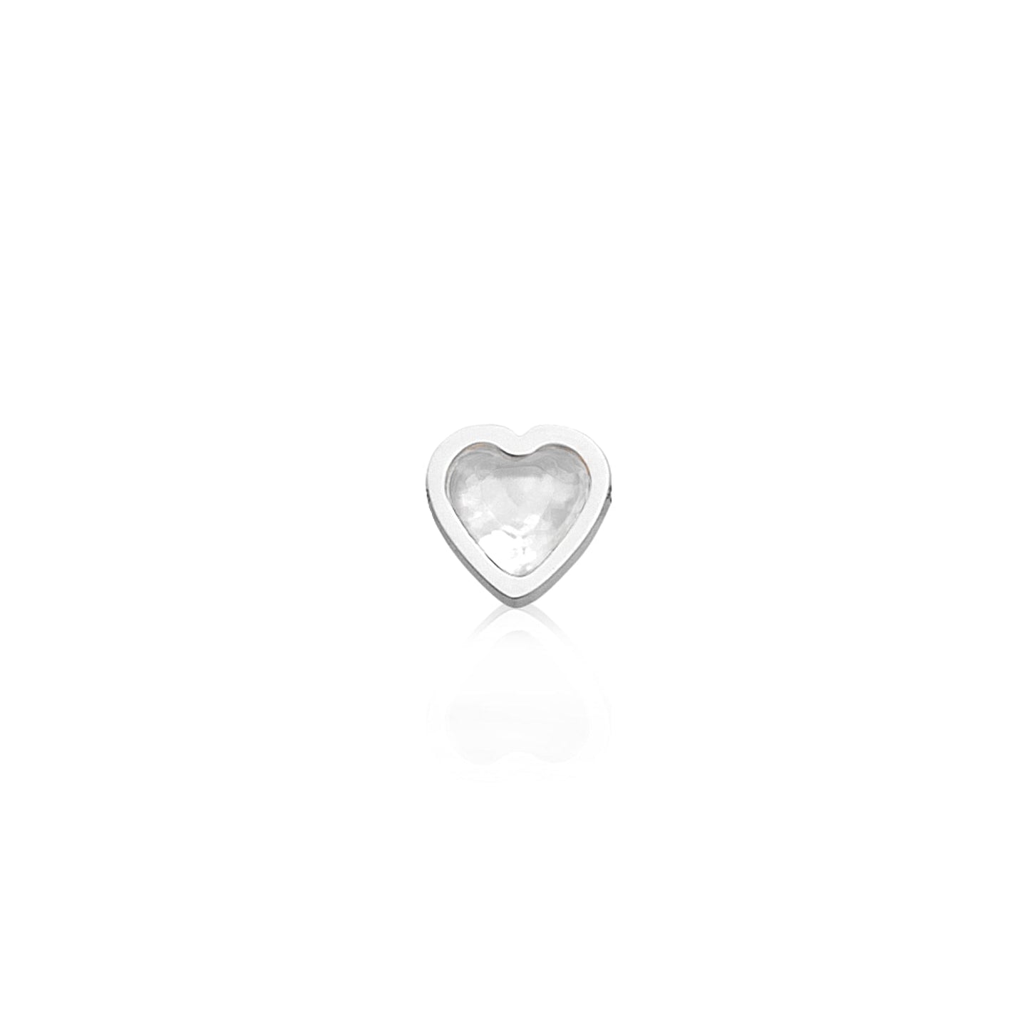 Mini Heart Birthstone Bracelet (Silver)