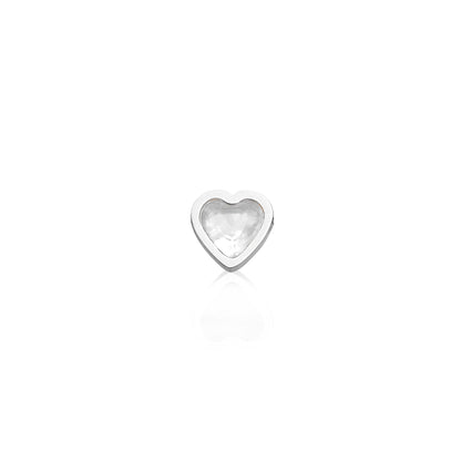 Made Mine Mini Heart Birthstone Necklace (Silver)