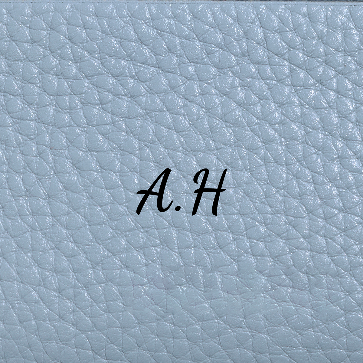 Leather Mirror Keyring (Powder Blue)