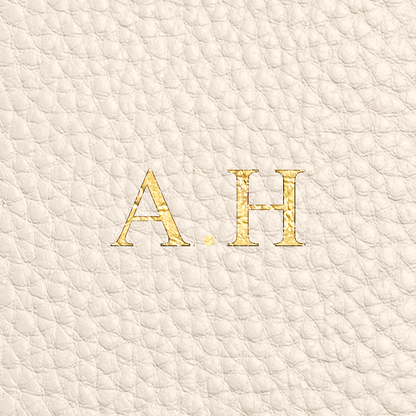 Leather Luggage Tag (Ivory)