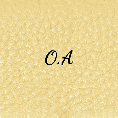 Leather Sun Keyring (Butter Yellow)