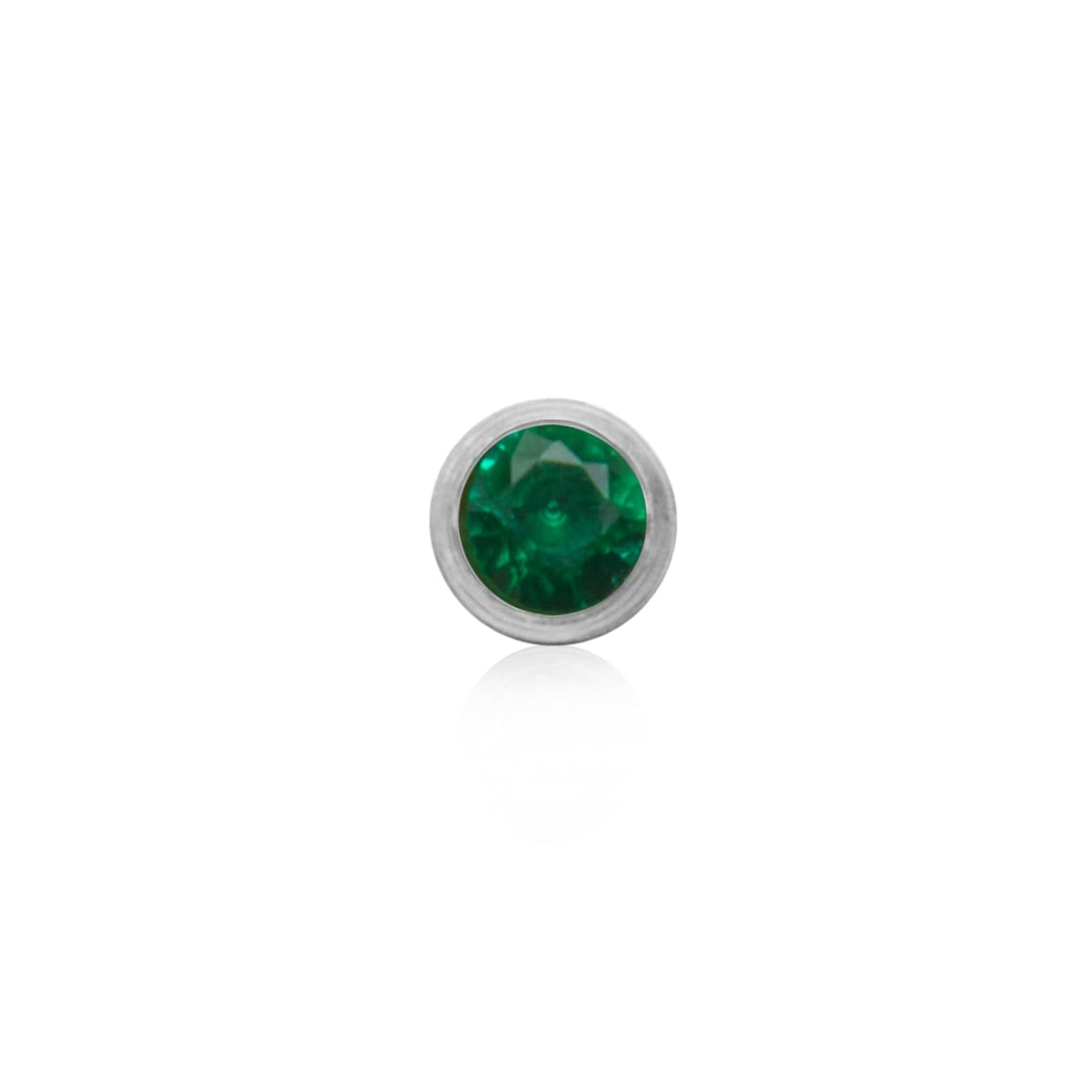 Birthstone Huggie Hoops (Silver)