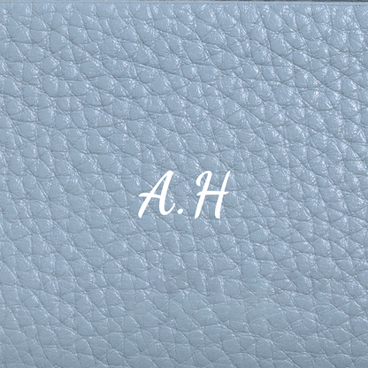 Leather Luggage Tag (Powder Blue)