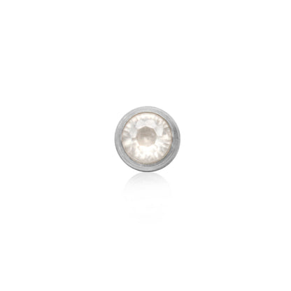Double Initial Icon - Birthstone (Silver)