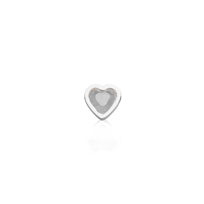 Made Mine Mini Heart Birthstone Necklace (Silver)