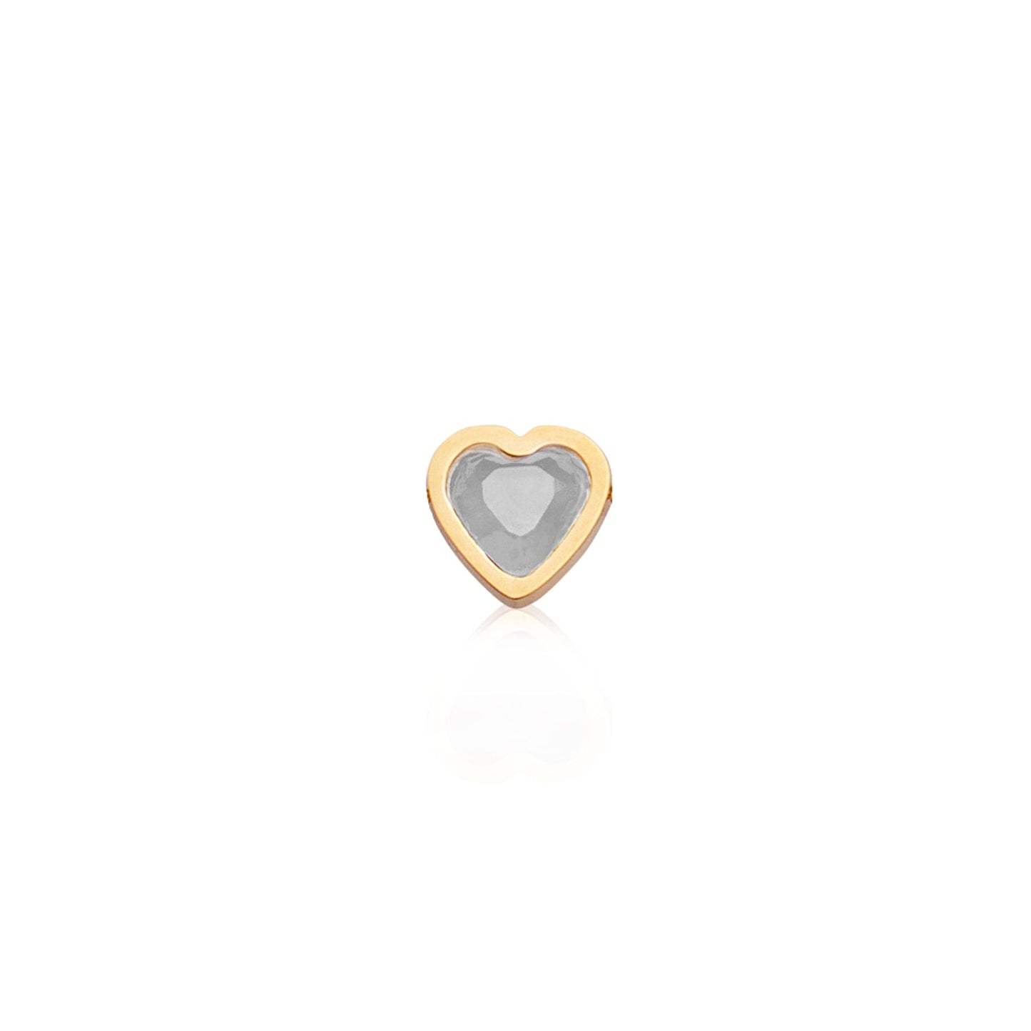 Made Mine Charms - Heart Birthstone Charms (Gold)