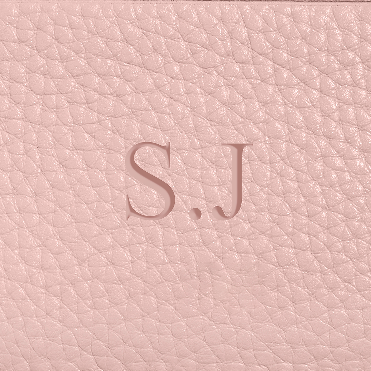 Leather Clutch Pouch (Blush)