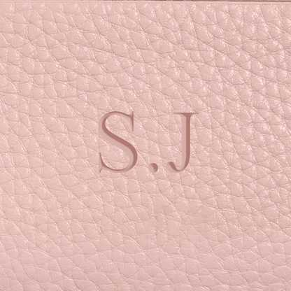 Leather Clutch Pouch (Blush)