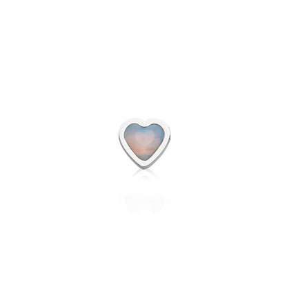 Made Mine Mini Heart Birthstone Bracelet (Silver)
