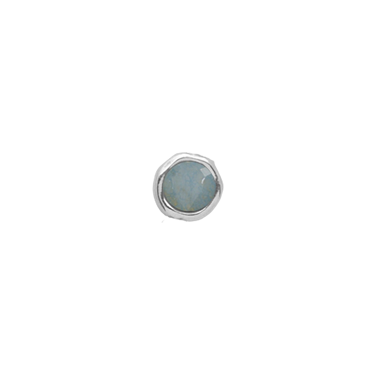 Made Mine Initials & Birthstone Necklace (Silver)