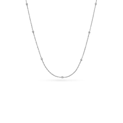 Layering Fine Chain Necklace 14-16 in (Silver) - Sterling Silver