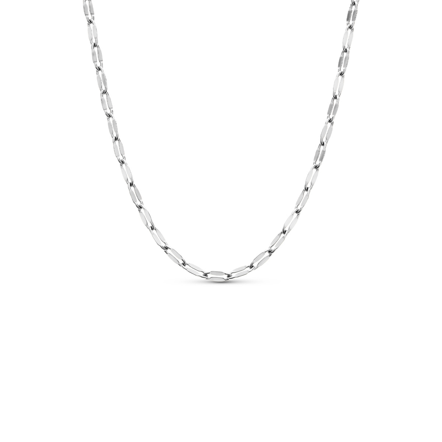 Mother of Pearl Cushion Necklace & Earrings Set (Silver)