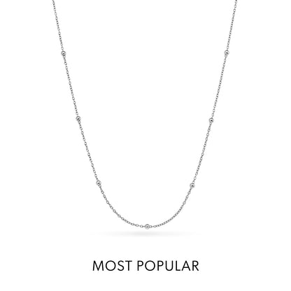 Floating Charm Heart Locket Necklace (Silver)