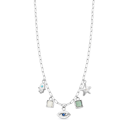 Made Mine Ocean Charm Necklace (Silver)