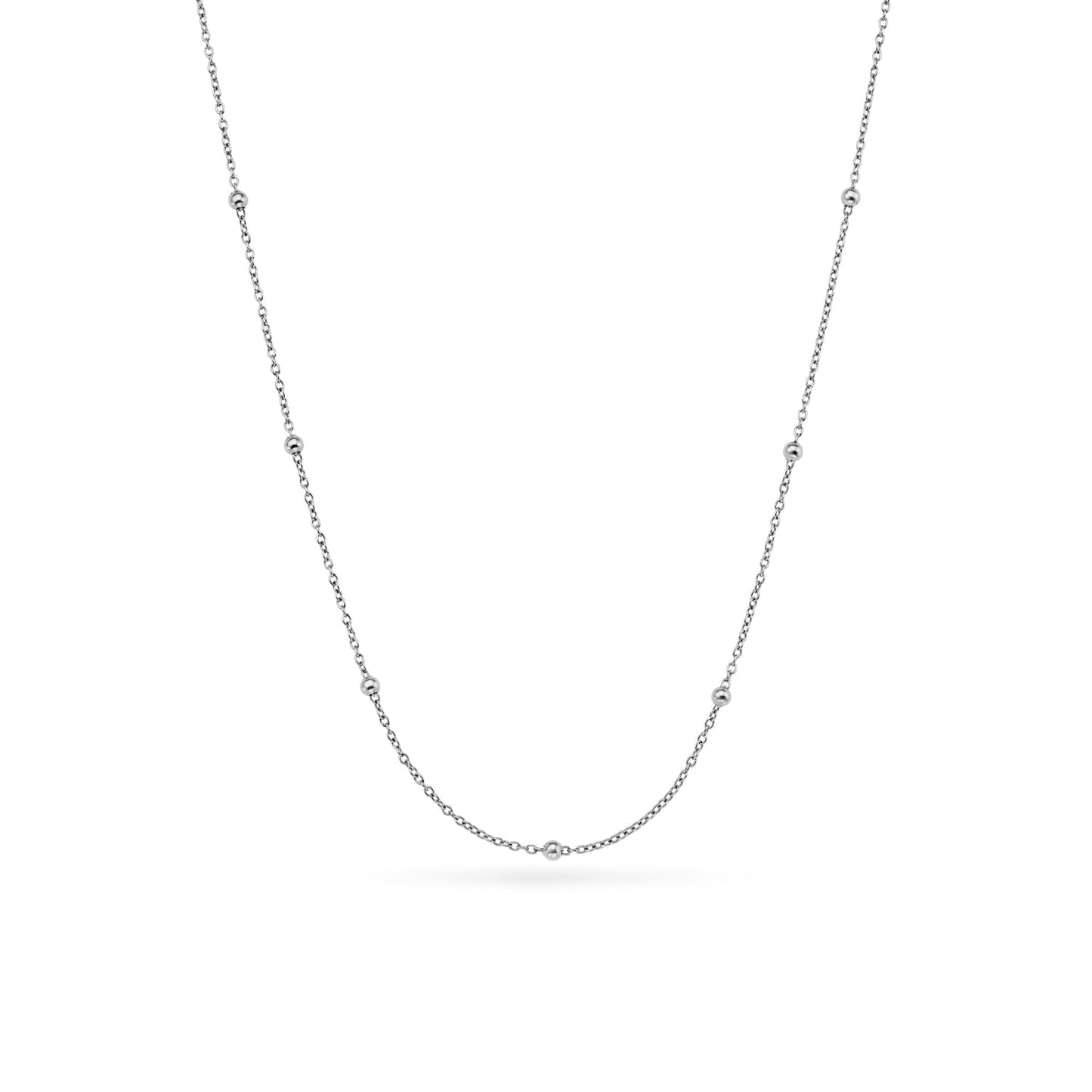 Mini Written In The Stars Initial Tag Necklace (Silver)