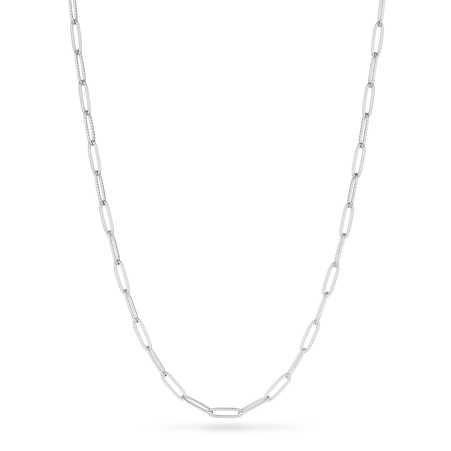 Floating Charm Heart Locket Necklace (Silver)