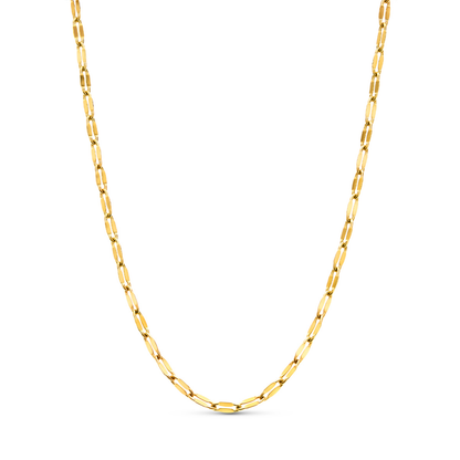 Blue Lace Agate Cushion Necklace (Gold)