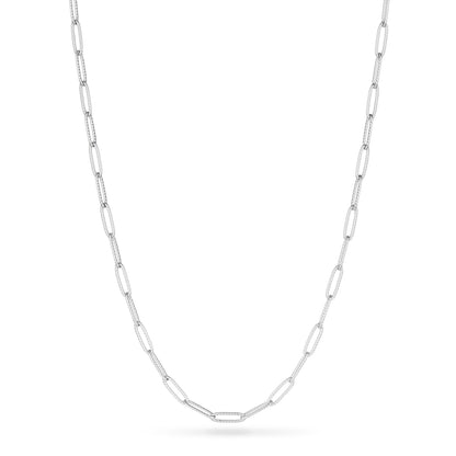 Round Photo Locket Sphere Necklace (Silver)