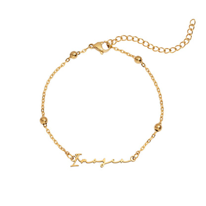Mini Signature Name Bracelet (Gold)