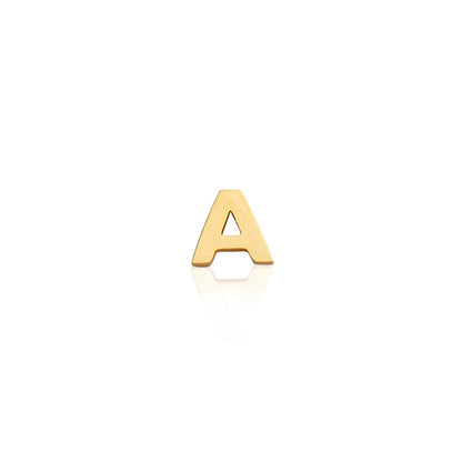 Made Mine Mini Letter Sphere Chain Necklace (Gold)