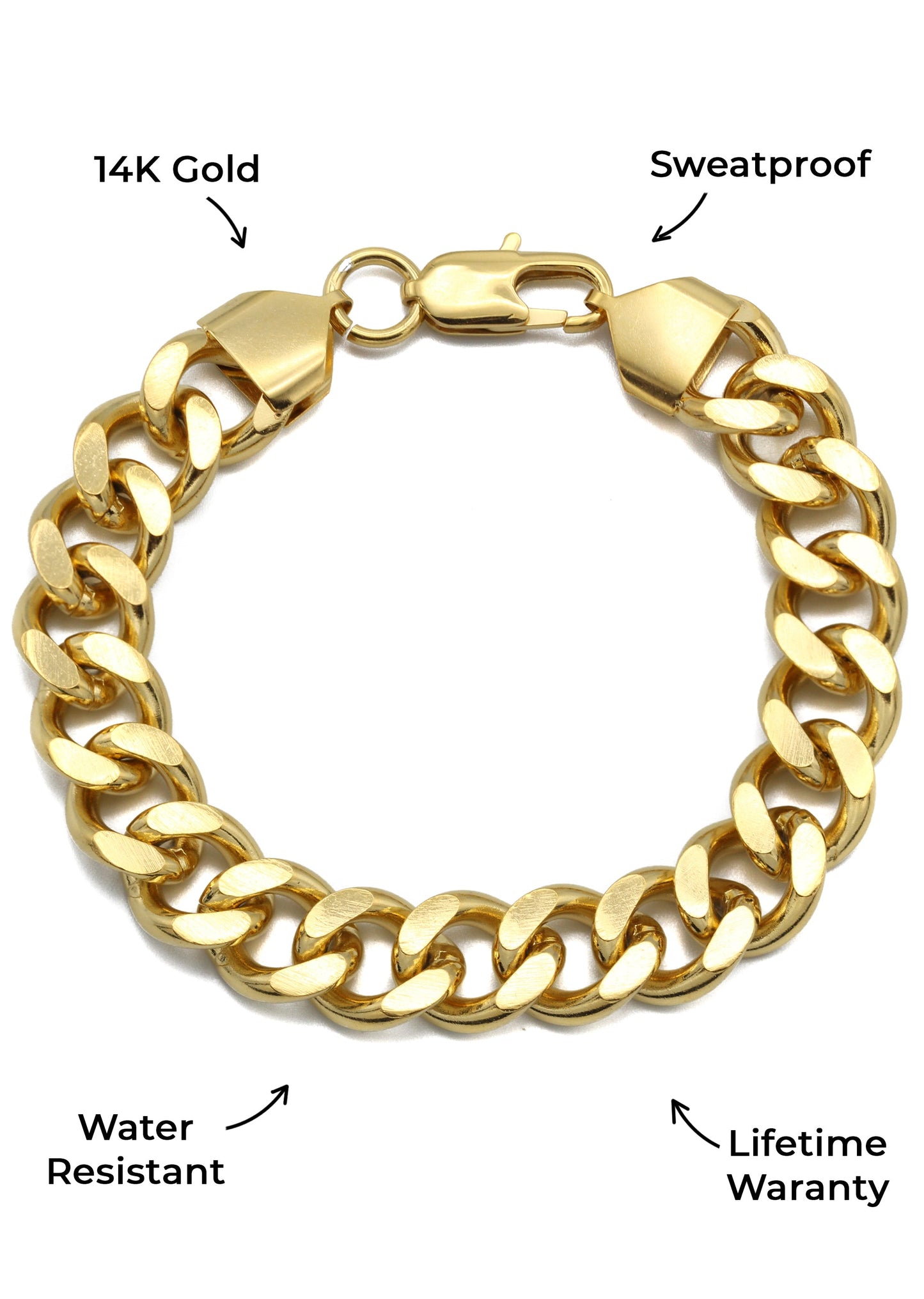 Gold Jewelry -  Gold Curb Bracelet