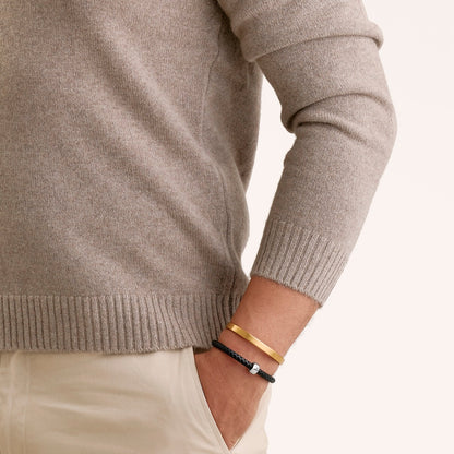 Custom Fingerprint Memento Cuff Bangle (Gold)