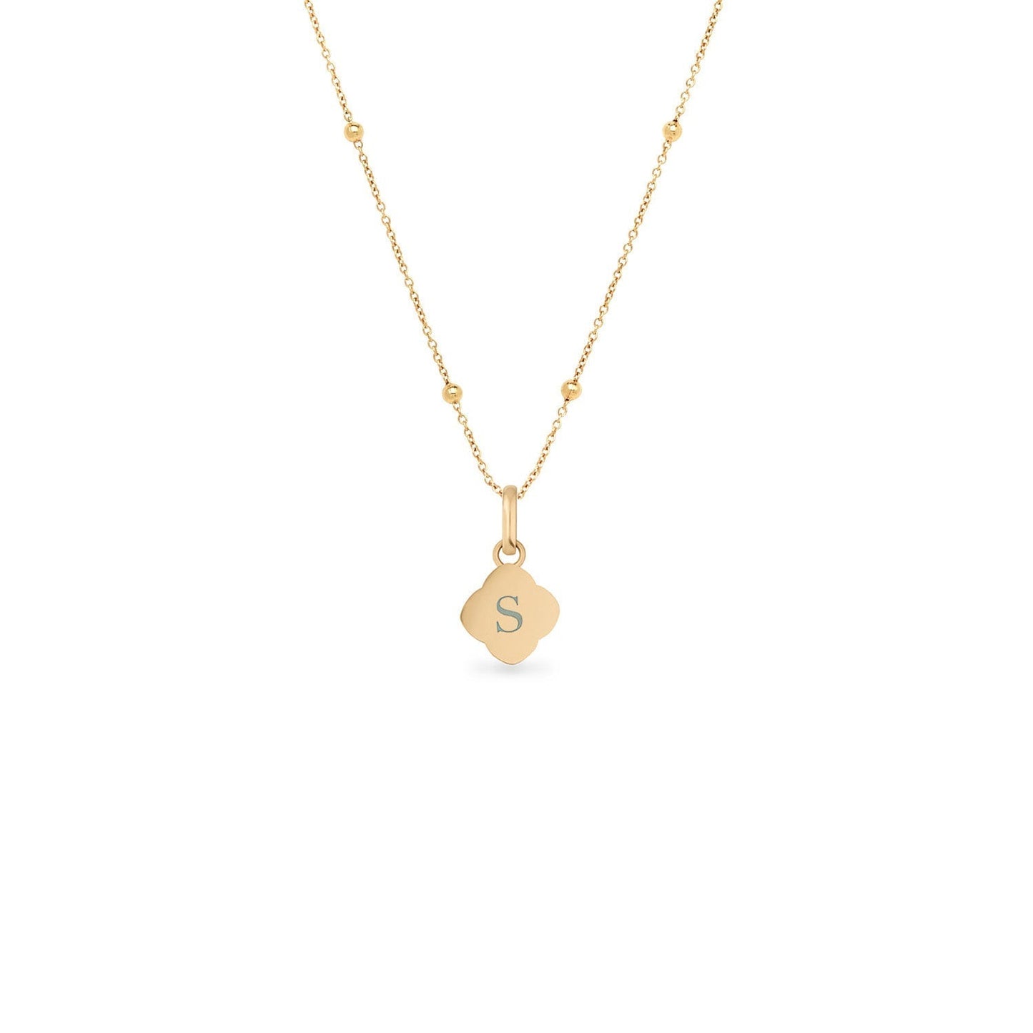 Mother of Pearl Clover Necklace (Gold)