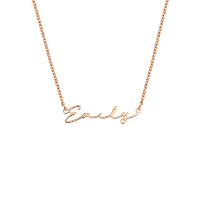 Signature Name Necklace - Rose Gold