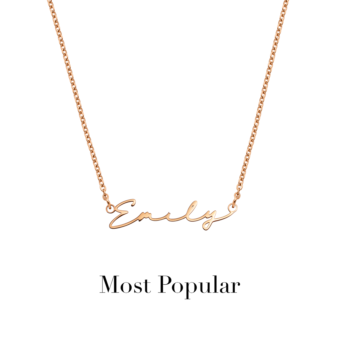 Signature Name Necklace (Rose Gold)