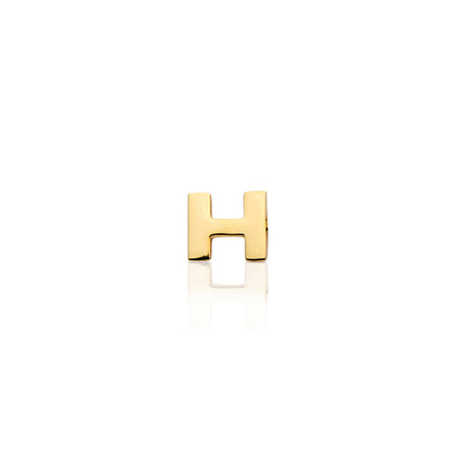 Mini Letter Sphere Chain Necklace (Gold)