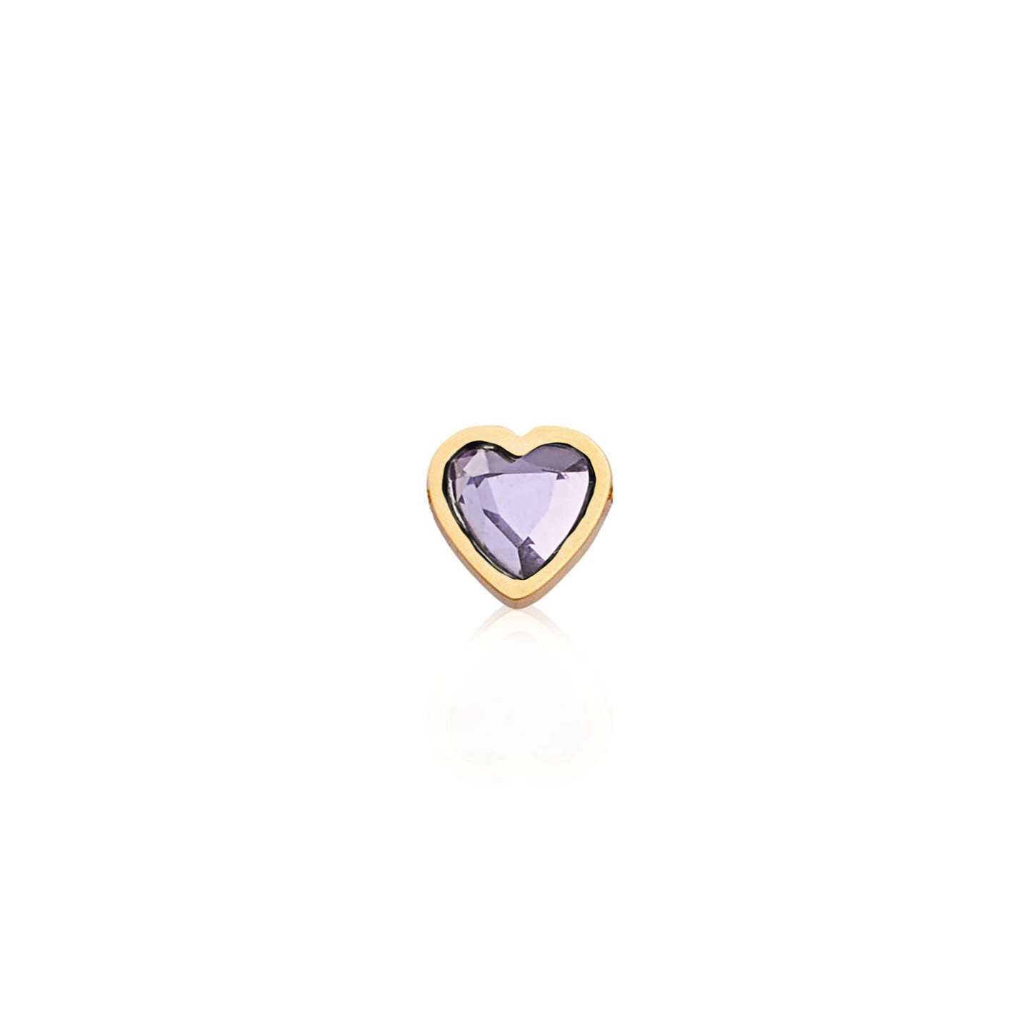 Made Mine Charms - Heart Birthstone Charms (Gold)