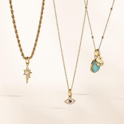 Small Rope Chain Necklace (Gold)
