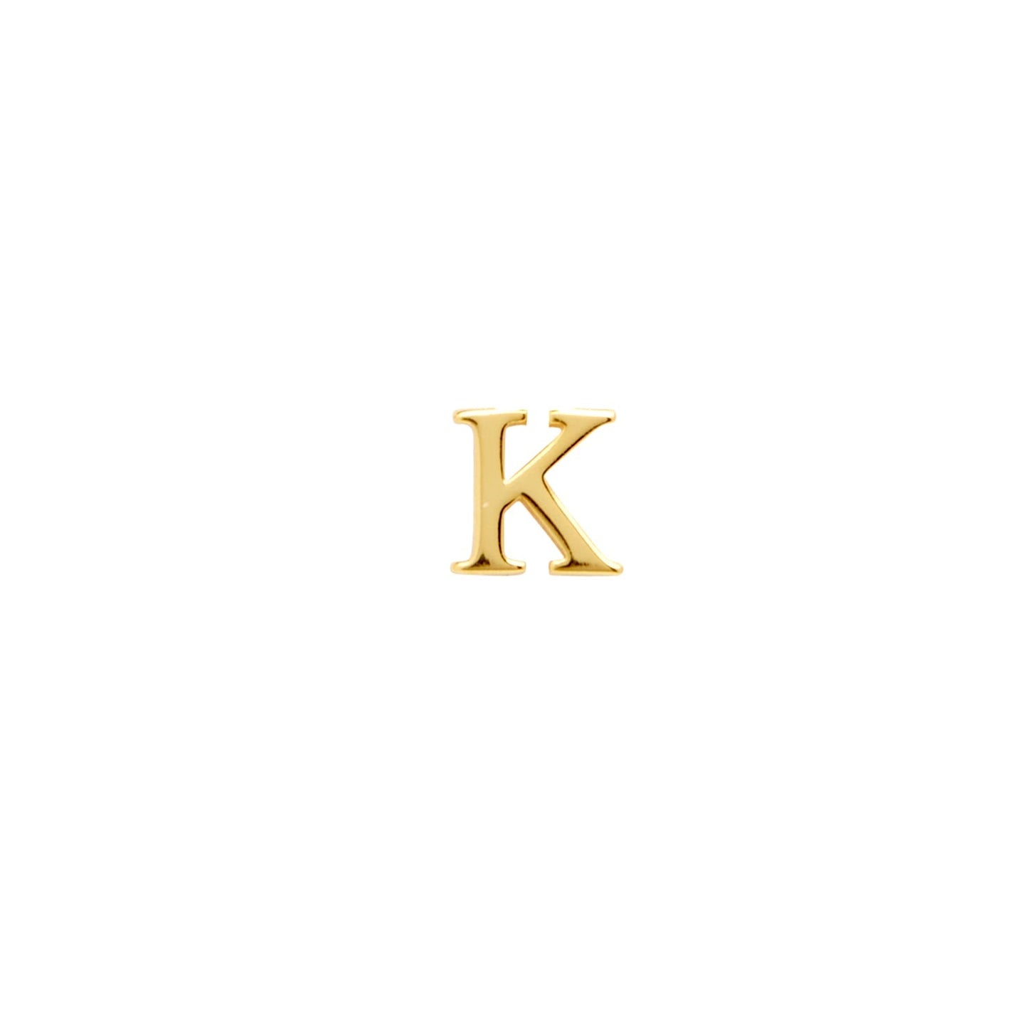 Initial Zip Pull Charm (Gold)