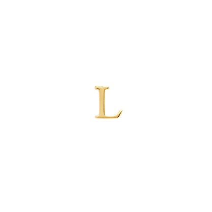 Initial Zip Pull Charm (Gold)