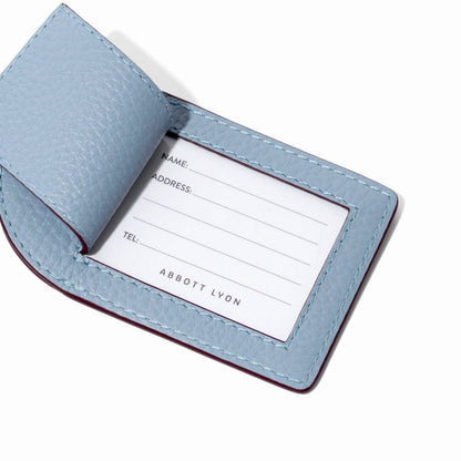 Leather Luggage Tag (Powder Blue)