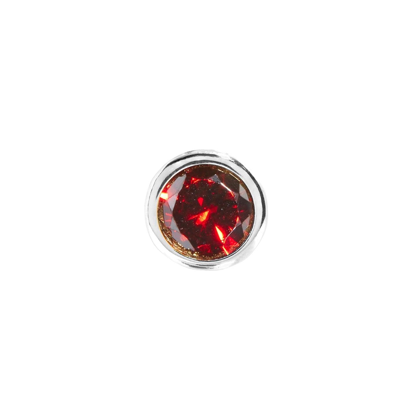 Birthstone Huggie Charm (Silver)