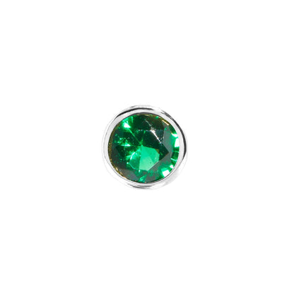 Birthstone Huggie Charm (Silver)