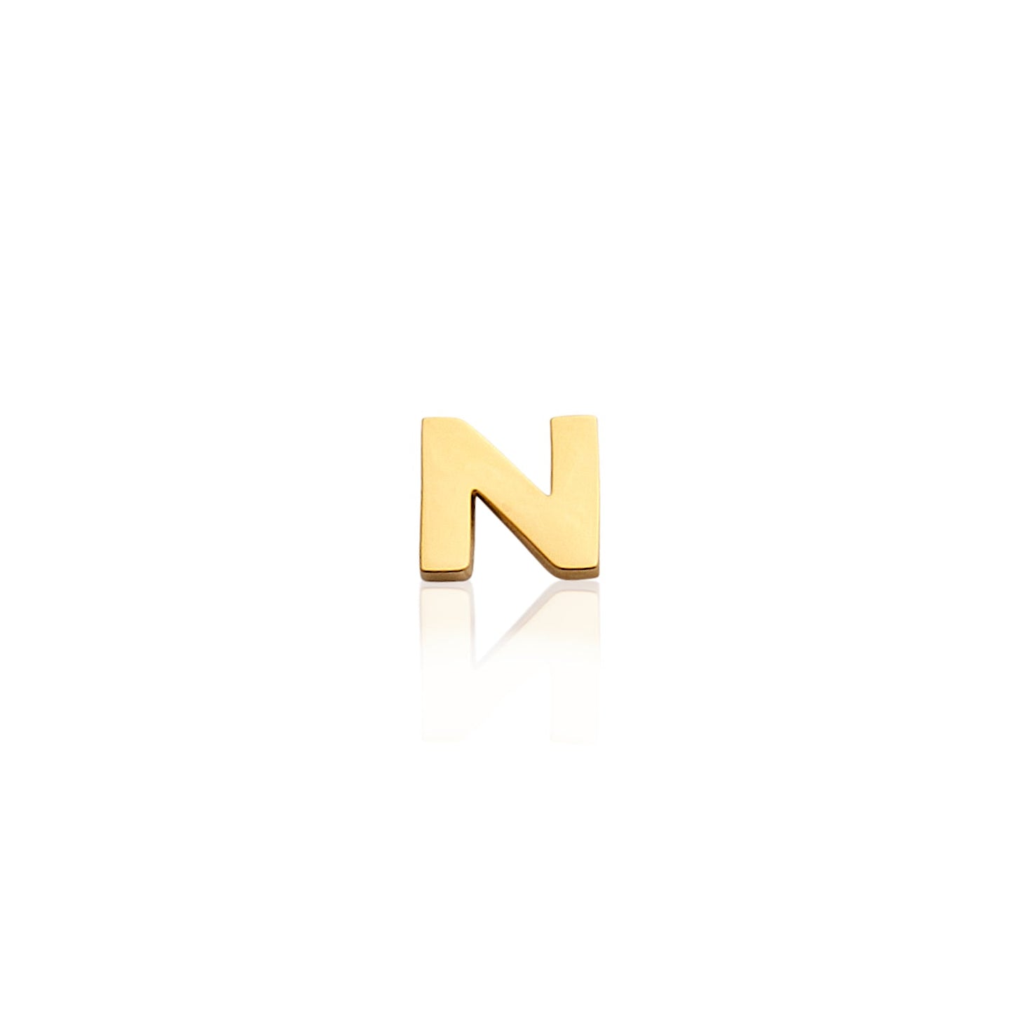 Made Mine Mini Letter Sphere Chain Necklace (Gold)