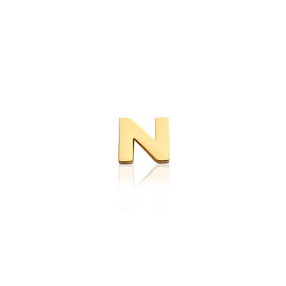 Made Mine Mini Letter Sphere Chain Necklace (Gold)
