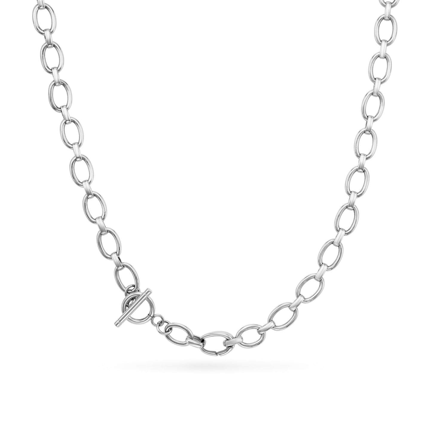 Mother of Pearl Cushion Necklace (Silver)