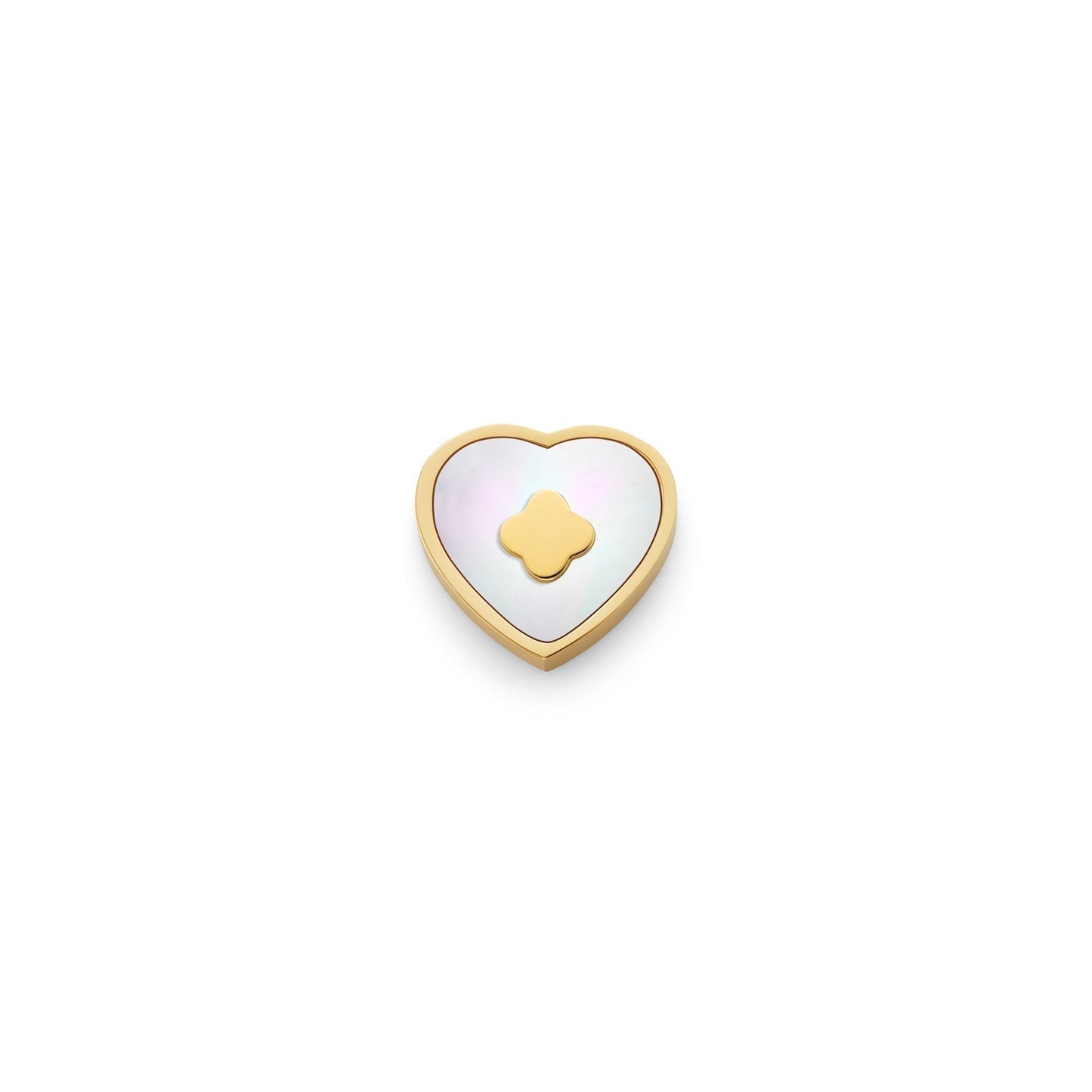 Black Enamel Heart Charms (Silver) - Initials