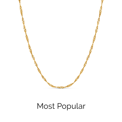 Round Photo Locket Sphere Necklace (Gold)