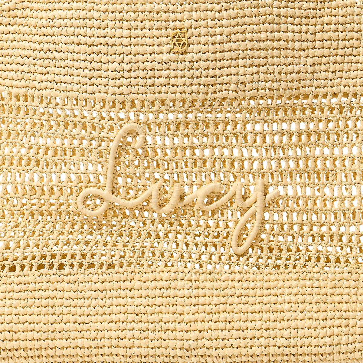 Personalised Raffia Pouch (Natural)