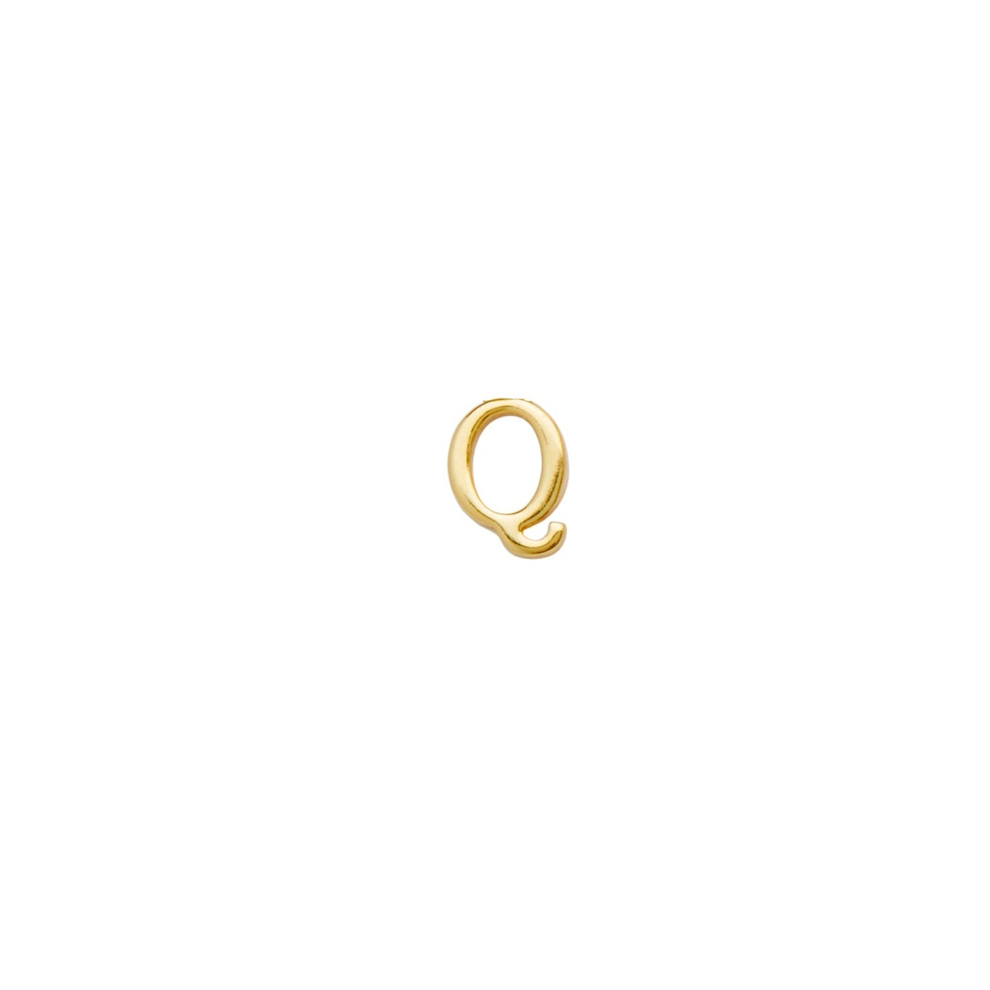 Initial Zip Pull Charm (Gold)